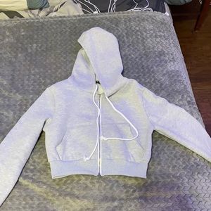 Gray crop top jacket
